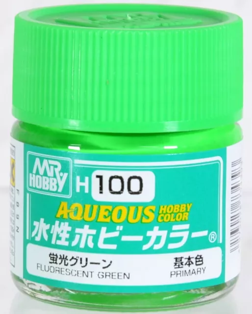 Gunze GSI Mr.Hobby Aqueous Color Acrylic Paint H100 Fluorescent Green (10ml)