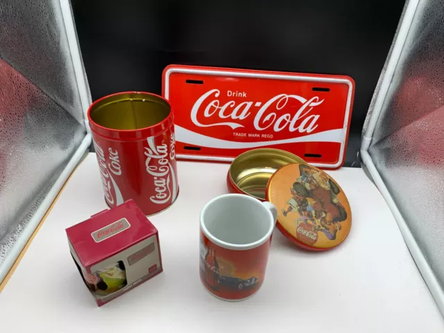 Coca Cola Collettore Convoluzione 5 Parti Ottime Condizioni