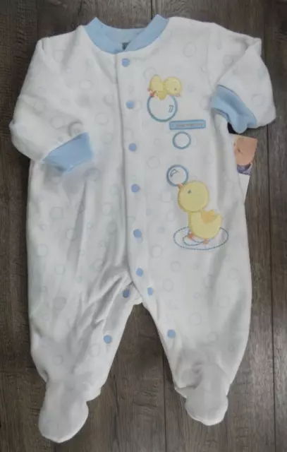 Baby Boy Girl Clothes New Vintage Carter's 3 Month Fleece Duck Bubbles Outfit