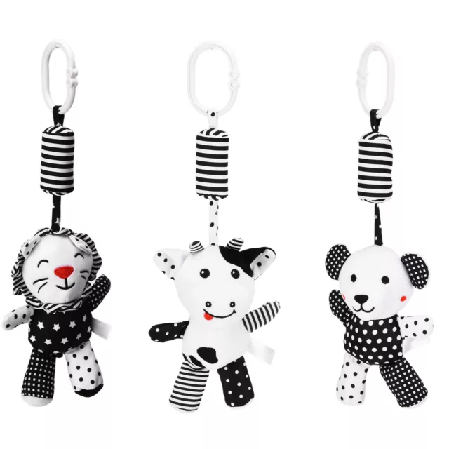 Cartoon Animal Baby Hanging Rattle Toy Crib Plush Wind Chimes Toys 31x12cm