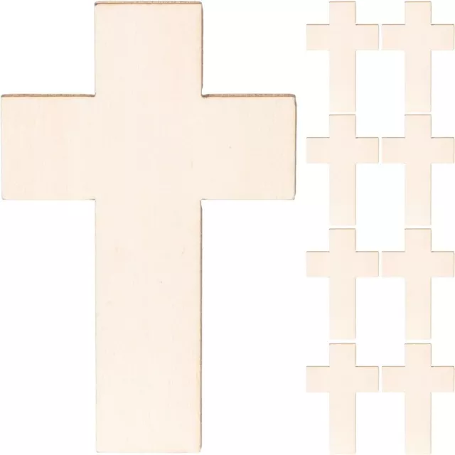 Cross Shaped Blank Wood Cutouts Unfinished Wooden Pieces  DIY Arts Craft