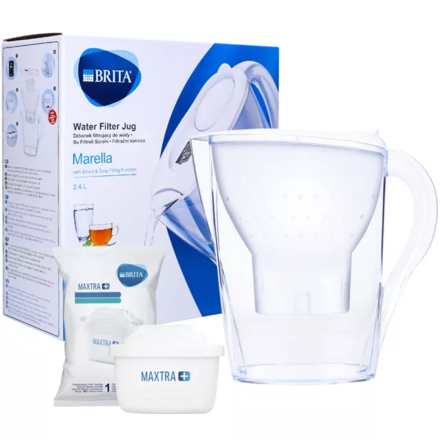 BRITA MARELLA BLANC Carafe Filtrante avec 1 cartouche filtrante