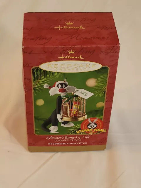 Hallmark Keepsake Sylvesters Bang Up Gift Looney Tunes Christmas Ornament VTG