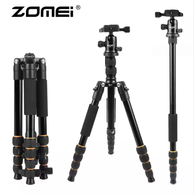 Monopod&Ball Head Travel For DSLR Camera ZOMEI Portable Professional Q666 Tripod