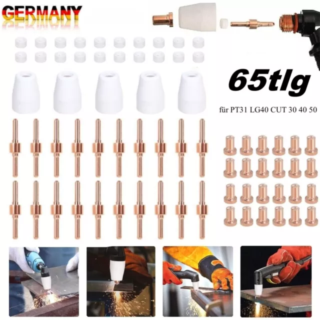 65 tlg/Set Für Parkside Schweißzubehör Schneiddüsen Keramikringe Plasmaschneider