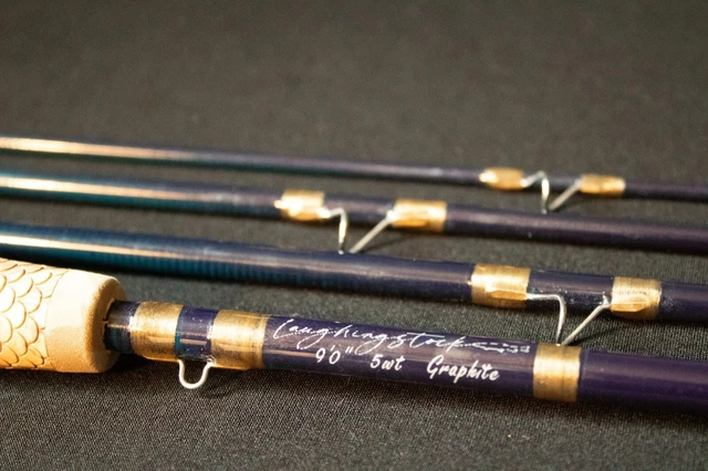 9ft 5wt Custom Fly Fishing Rod- Blue and Gold with Synthetic Handle 9ft 5wt Custom Fly Fishing Rod- Blue and Gold with Synthetic Handle