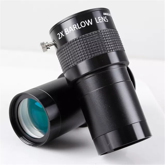 2 inch 2x Barlow lens with 1.25" Adapter Astronomical Telescope Eyepiece Lens