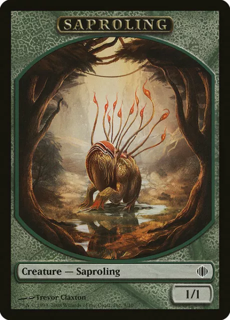 Saproling Token 10x - Green - Claxton Art - ALA Shards of Alara MTG Magic NM