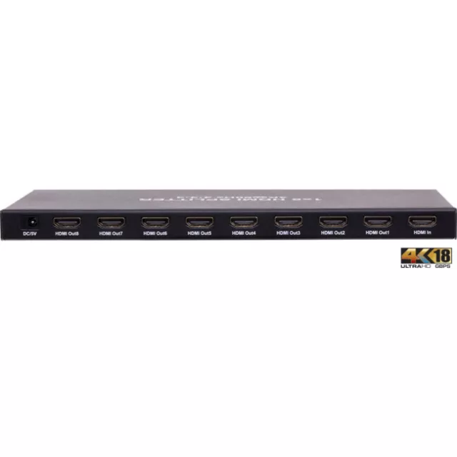 Hdmi8Spv2 18Gbps 8 Way Hdmi Splitter