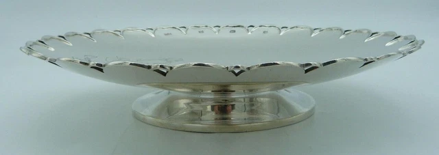 Mappin argento massiccio & Webb Tazza (ciotola frutta comportamento/composta/piedi) fiore di rosa
