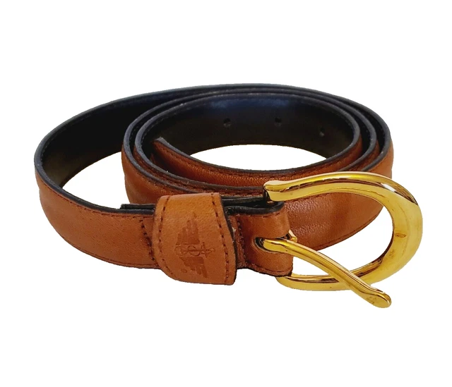 Dockers Brown Full Grain Cowhide  Genuine Leather Belt Womens 30-34 L