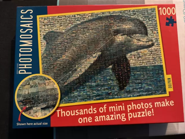 Photomosaik Delfin Puzzle 1000 komplett - Kunstwerk von Rob Silvers