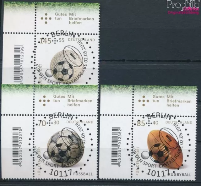 Briefmarken BRD Deutschland 2016 Mi 3235-3237 gestempelt Golf (10092967