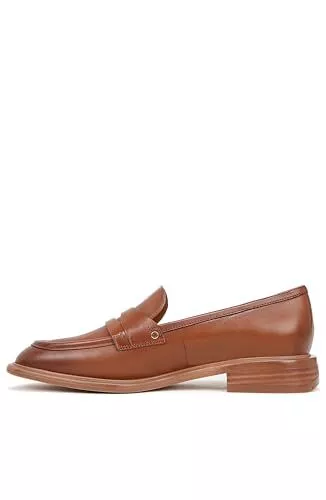 Franco Sarto Womens Edith Slip On Loafers Tobacco Brown Leather 6 M