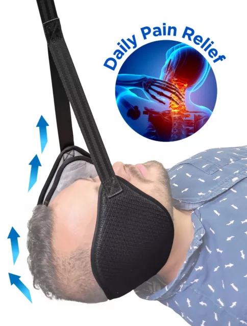 Head Sling Hammock Stretcher - Back Pain Relief Cervical Traction Doorknob Sling