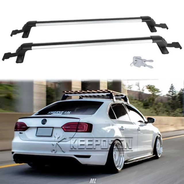 For Volkswagen Jetta GLI Roof Rack Crossbars Luggage Kayak Cargo Carrier +Lock