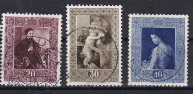 Liechtenstein Nr. 306-8 gestempelt 1952