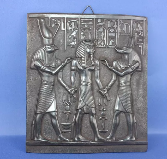 Unique Ancient Egyptian King Ramses II With Anubis And Horus Temple Stella Stela