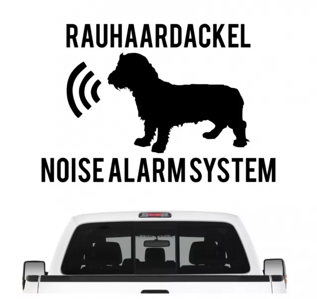 Rauhaardackel Noise Alarmsystem Auto Aufkleber Hund Folie Dackel Teckel