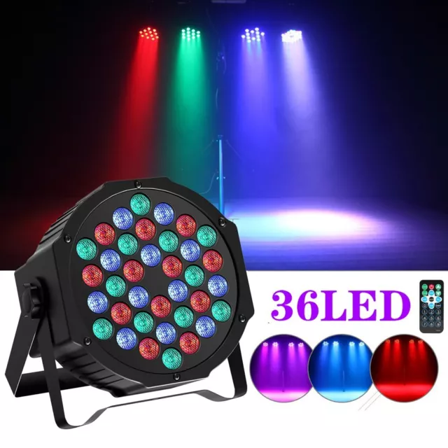 36 LED Par Can Stage Effect Light RGB DMX DJ Club Bar KTV Disco Party Spot Light