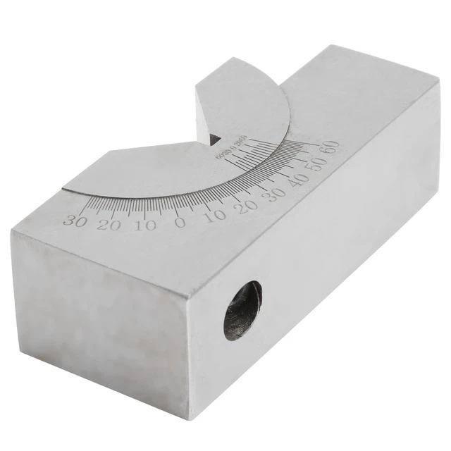HD Adjustable Micro Angle Gauge Angle V Block For Milling Lathe Woodworking Tool