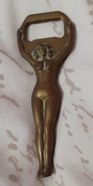 Vintage nude lady woman 10.5cm Brass Naked Female Novelty Bottle Opener  2