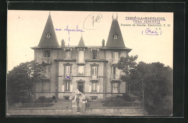 CPA Tessè-la-Madeleine, Villa Sanssouci