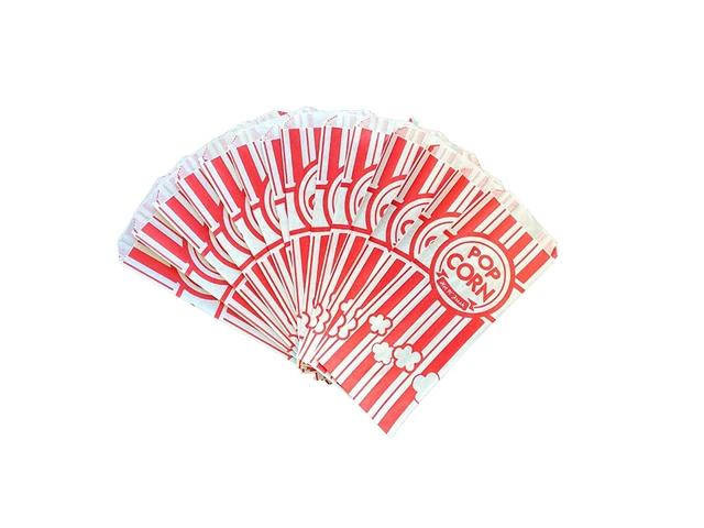 Paper Popcorn Bags for Parties, Carnivals, Movie Theaters 1 Oz (24)