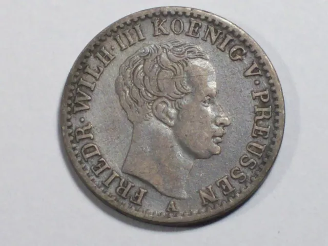 Silver 1822-A German States - Prussia  1/6 Thaler   KM#411   XF    SN5265