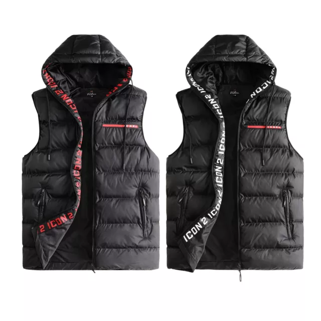 Giacca imbottita militare da uomo ICON2 con cappuccio foderato gilet da esterno giacca imbottita militare