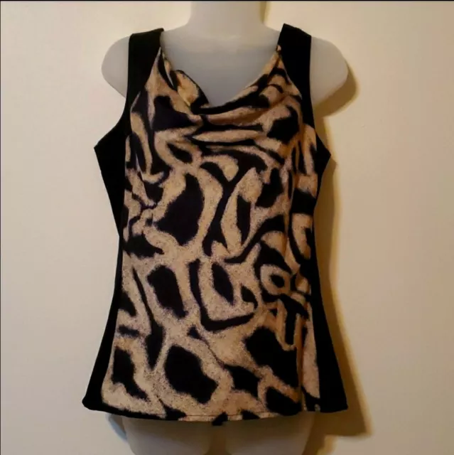 Cami Sleeveless Tank Top Leopard Animal Print Violet & Claire Size S Small NWT