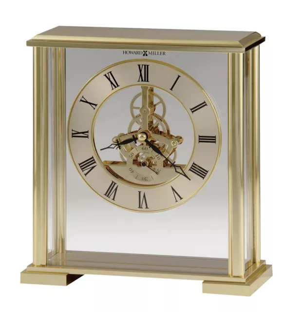 645-622  Brass And Polished Brass Finished Howard Miller Table/Skeleton  Clock