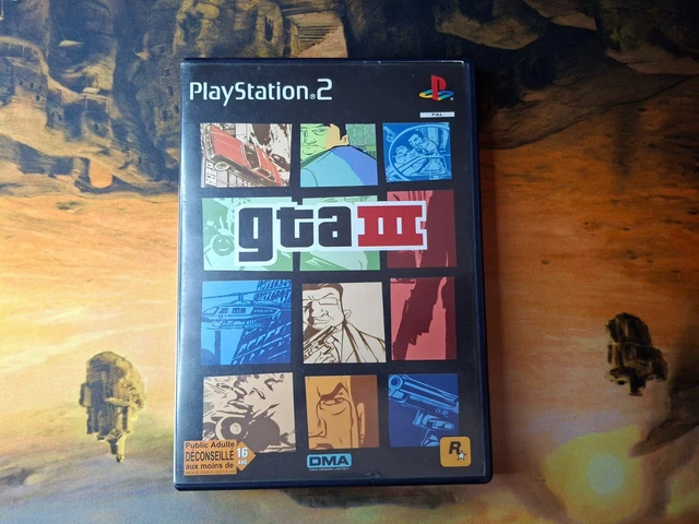 Jeu PS2 GTA III Grand Theft Auto III – Version Sans Notice, état Correct, Boîte Peut être Abîmée !