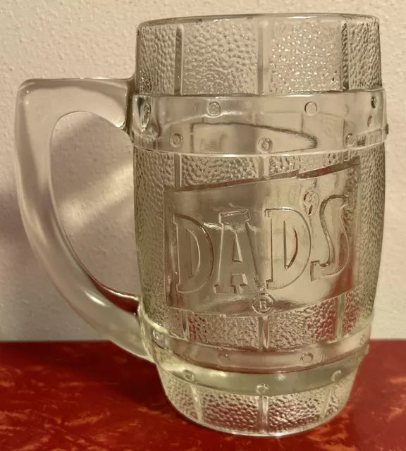 Vintage Dad's Root Beer Heavy Glass Barrel Mug