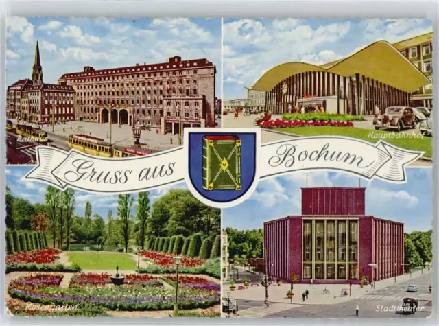 50874674 - 4630 Bochum Rathaus, Bahnhof, Rosengarten, Stadttheater Bochum