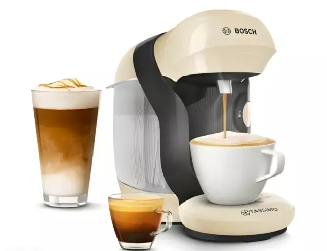 BOSCH Machine Café TAS1107 Cafetière Tassimo MultI-boissons T-Disc 1400W VANILLE