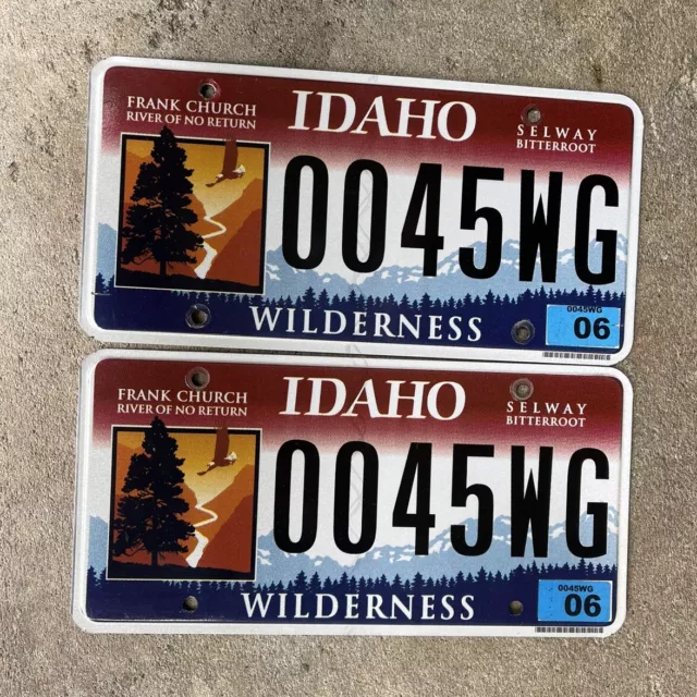 Idaho Wilderness Frank Church River of No Return License Plate #0045WG PAIR mint