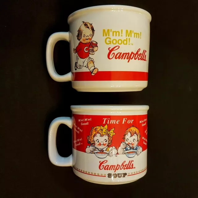 Campbell's Soup Kids Coffee Cup LOT 1998 & 2004 Collectible Houston Harvest Mug