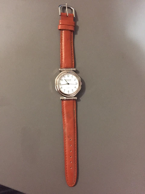 Montre DETOURS EN FRANCE Vintage - Cadran Carte De France, Bracelet Cuir, Quartz, Occasion