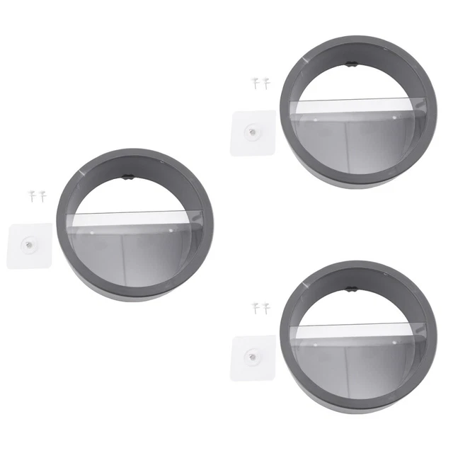 3x Runde Terrarium Pflanzer Runde Wand Montiert Vase Faux Pflanzen Hängen Topf