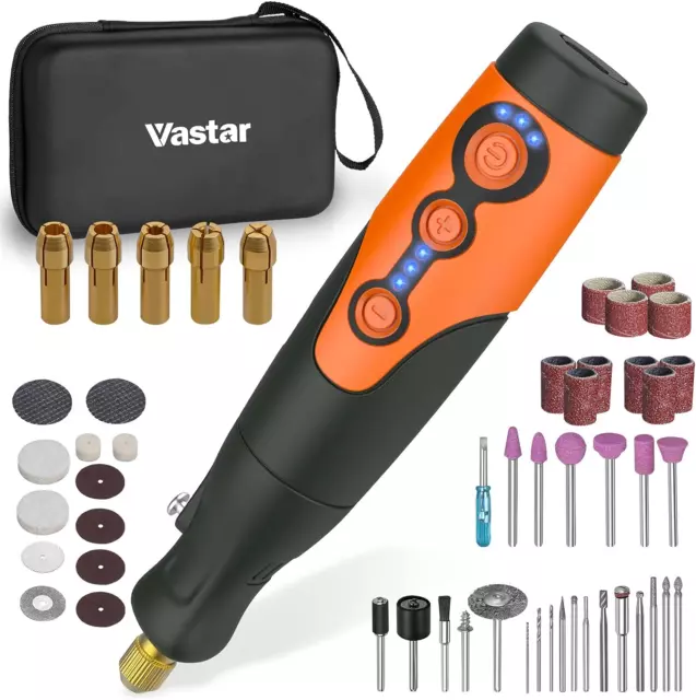 Vastar Mini Trapano, Con 51 Accessori, Utensili Rotanti, Kit Mini Trapano a Mano