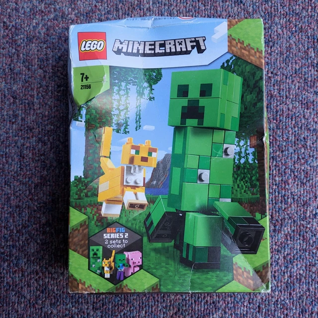 LEGO MINECRAFT BIGFIG Creeper and Ocelot NEW (21156) Retired - Free P&P