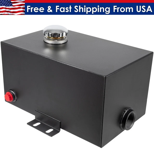 5 Gallon Hydraulic Fluid Reservoir Tank with Outlet 0.75" FNP & Inlet 1.5" FNPT