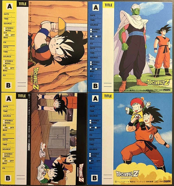 CARTES DRAGON BALL Z Card Cassette Index 0989 FullSet 4/4 Cards Rare