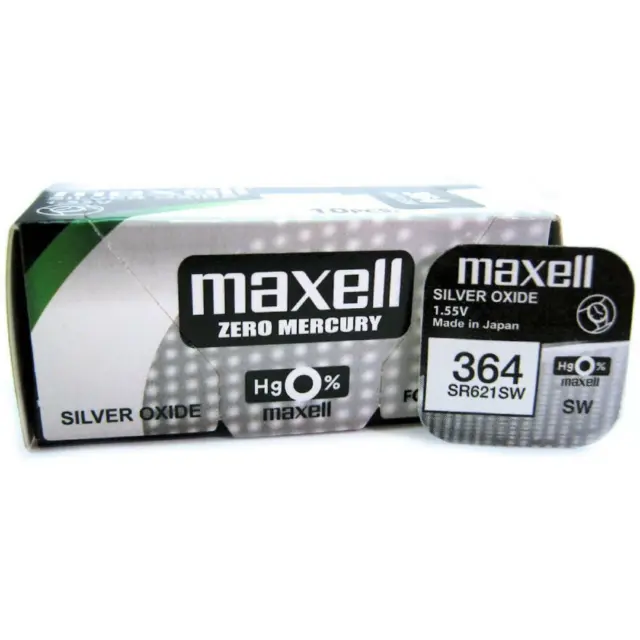 Pilas de boton Maxell bateria original Oxido de Plata SR621SW blister 10X Uds