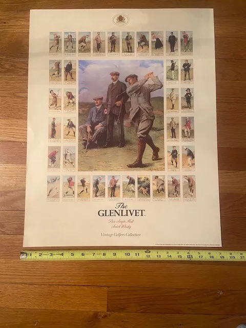 Vintage Golf Glenlivet Poster Vintage Golfers Collection Tobacco Cards