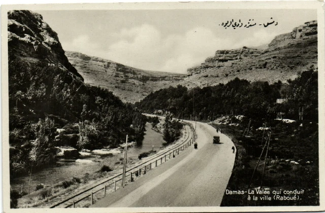 PC CPA SYRIA, DAMAS, VALEE LEADING TO THE CITY, Vintage Postcard (b27238)