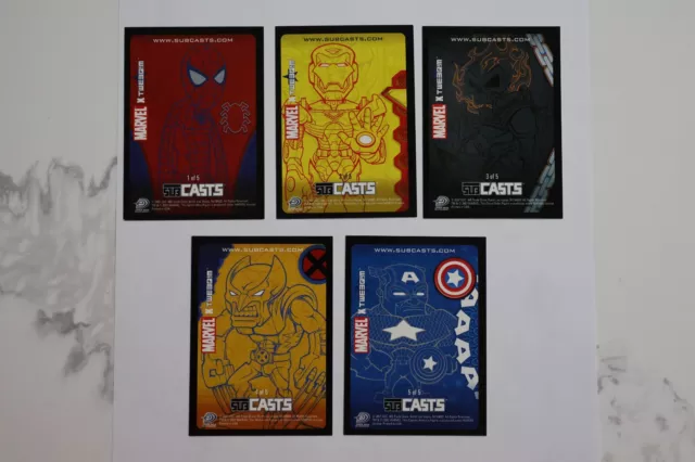 2007 Marvel Masterpieces Subcasts Complete Insert Chase Card Set Promo