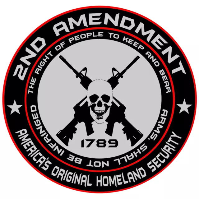 2nd Amendment Logo Gun Rights Vinyl Decal Bumper Sticker Car Truck Laptop USA