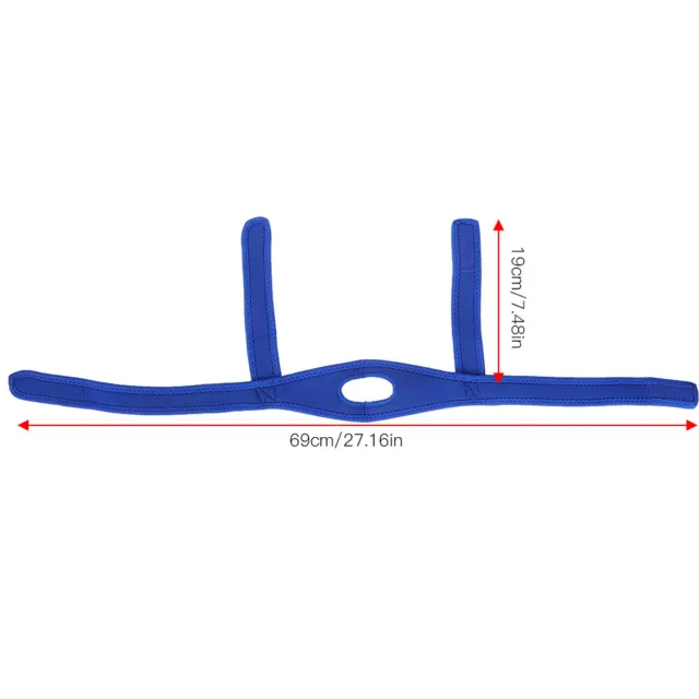 (Bleu) Sangle De Menton Anti-ronflement Bandeau Flexible Anti-ronflement